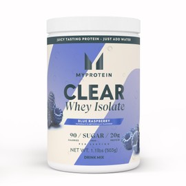 Myprotein Clear Whey Isolate Protein Powder, 20 Servings (1.1lbs) Blue Raspberry, 20g Protein per Serving, Naturally Flavored Drink Mix, Daily Protein Intake for Superior Performance