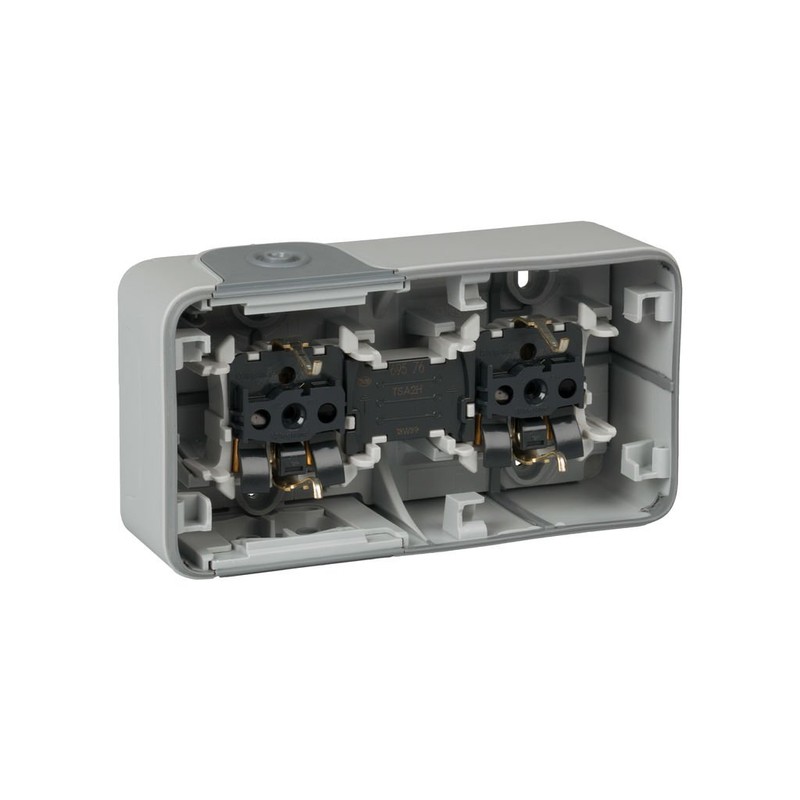 Legrand Plexo Range 191505 Outdoor Wall Socket IP55 Waterproof Grey