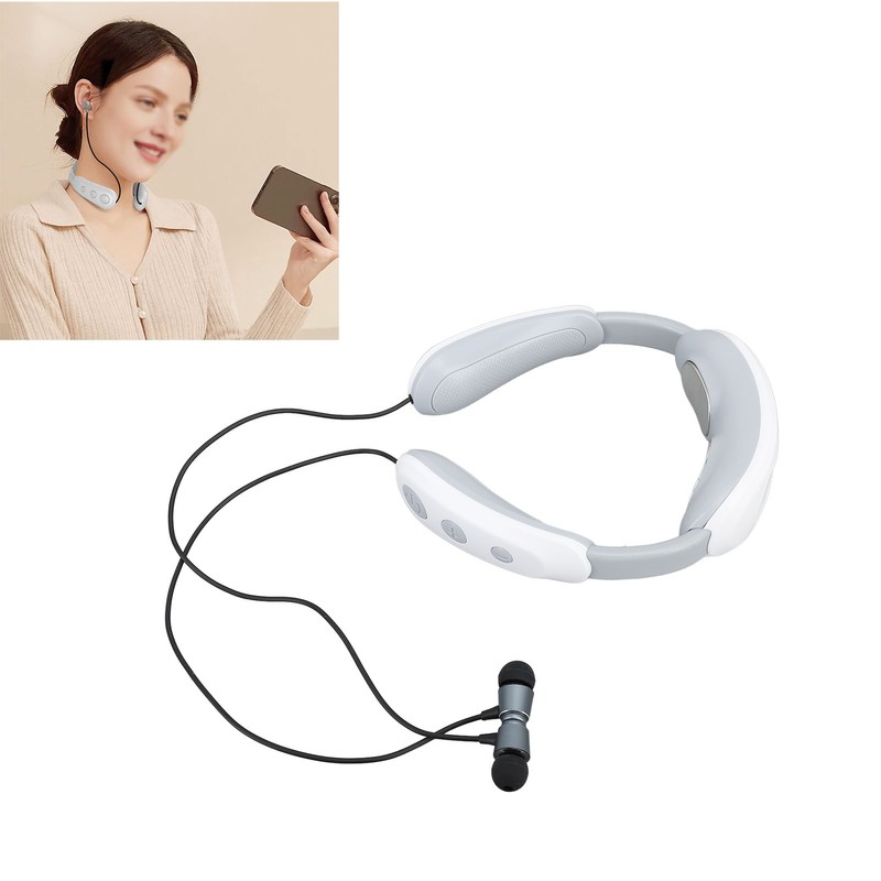 Portable Neck Massager Multifunction Electric Pulse Bluetooth Headset Relieve Fatigue