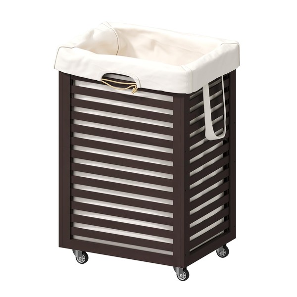 Wieghda Laundry Basket,Laundry Basket with Wheels,Rolling Laundry Basket for Clothes,Small