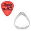 R&M Guitar Pick 3.5" Tinplated Cookie Cutter, Silver