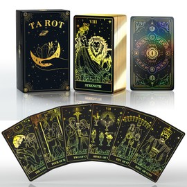 WJPC Gold Foil Edge Tarot Cards with Guidebook Set&Gift Box for Beginner& Expert. Original Design Tarot Cards Decks