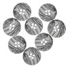 Mibo Buttons & Accessories 8pcs Polyester White and Black Laserd