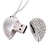 Diskiaplus Jewellery USB 3.0 Flash Drives 64GB Heart Shaped Necklace