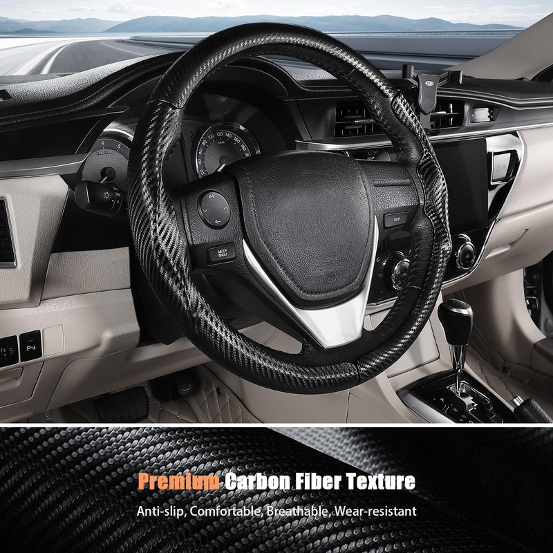 Aimato Customized Steering Wheel Cover for Toyota Camry 2015-2017/Camry SE