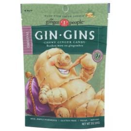 The Ginger People Gin Gins Chewy Ginger Candy Gluten Free Vegan 3 Oz Case of 12