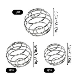 9 Pcs Mixer Ball Set, Stainless Steel Shaker Ball for Drink Bottle Shaker Cup, Spring Ball Mixing Wire Whisk Ball for Shaker,Drinking Bottle Cup (3 Small, 3 Medium, 3 Large)