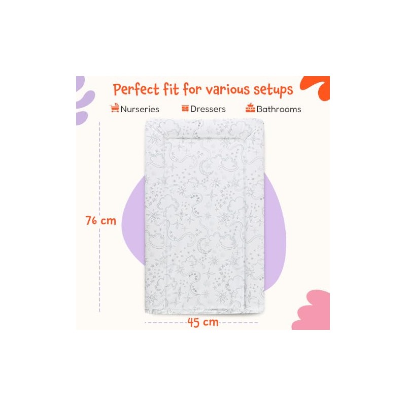 Baby Changing Mat - Extra Thick & Durable - Raised