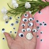 TOAOB 200pcs Black Plastic Self Adhesive Wiggle Googly Eyes Oval