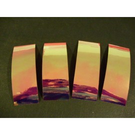 Then Fishing Lure Tape Company UV Plasma 2" x 6" 4PK Fishing Lure Tape In 6 Vivid Standout Tape Colors - Hot Pink Explosion