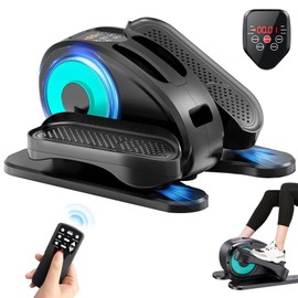 Tappio Under Desk Elliptical, Electric Foot Pedal Exerciser, Fully Assembled Seated Elliptical, Compact Elliptical Exercise Machine with Remote Control, Portable Ellipse Leg Exerciser for Home