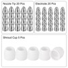 sourcing map 45pcs P80 Plasma Cutter Nozzle Electrodes and Shroud
