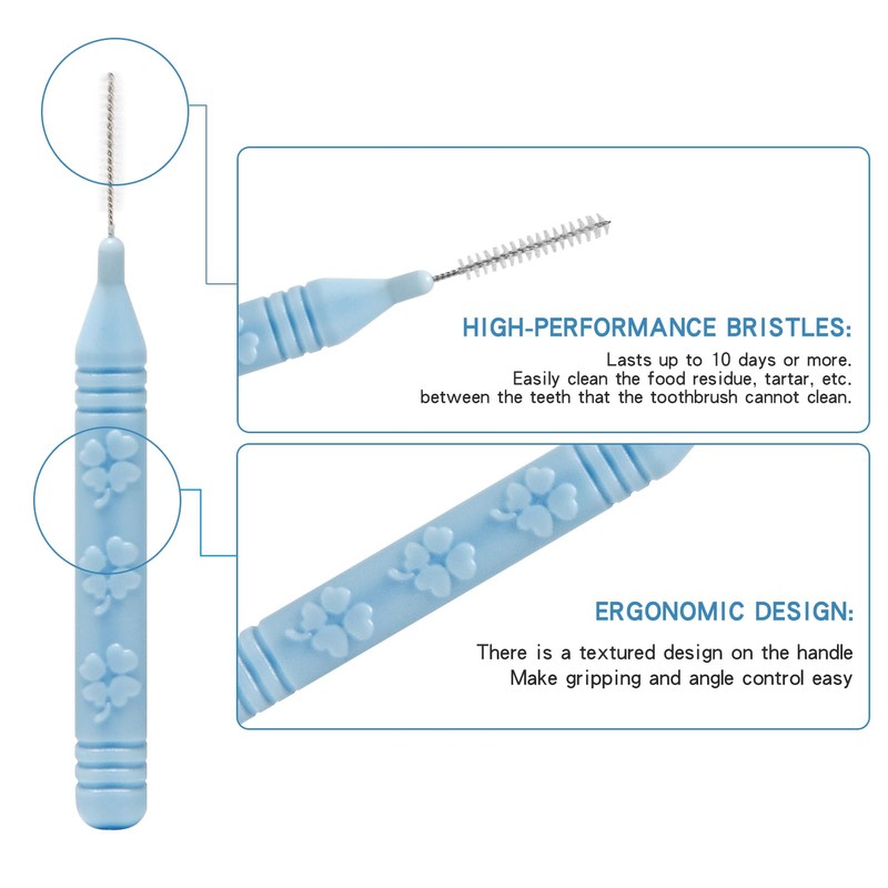GLI-Smile Slim Interdental Brushes, Orthodontic Brushes for Braces, Oral Dental