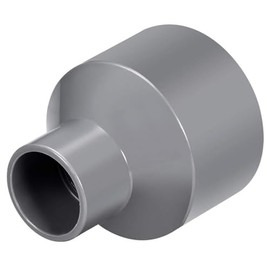 TOP-VIGOR 1Pcs PVC DWV Reducing Coupling, 32mm x 63mm Socket Pipe Fitting Adapter Connector, Duct Reducer Pipe Fitting for Water Supplies Build, Gray
