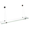 Spancraft Glass Crane Glass Shelf, Black, 6 x 24