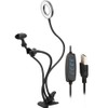 USB LED Ring Fill Light Lamp with Phone Holder Microphone