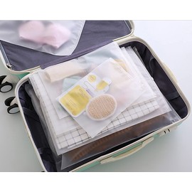 JSJSYO 50 PCS Travel Storage Bags Clear Resealable Bags Zip Lock Storage Plastic Bags Luggage Organiser Pouch Space Saver Storage for Clothes School Trip 25x15cm,32x22cm,20x25cm,25x35cm,30x40cm
