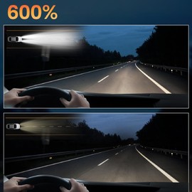 RCJ H11 Bulbs, H8/H9/H16 Fog Light 6000K Cool White with Cooling Fan, Plug-N-Play, Pack of 2