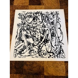 Vintage Reprint Of Jackson Pollack - ECHO - 1951 - Black Enamel Paintings