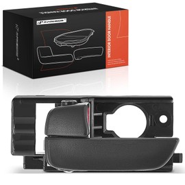 A-Premium Front Left Driver Side Interior Door Handle Compatible with Hyundai Accent 2007 2008 2009 2010 2011 Hatchback, Textured Black, Replace# 82610-1E000-WK, 826101E000WK
