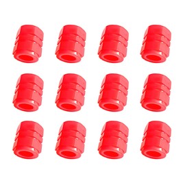 YALOK 12PCS Glow-in-Dark Tire Valve Stem Caps, Air Covers, Red