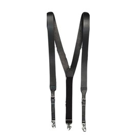 M & F Western Men's Nocona Hdx Smooth Leather Suspenders (Medium, Black)