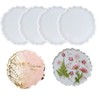 Resin Coaster Molds,4 Pcs Silicone Coaster Molds for Resin,Geode Coaster