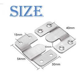 TONAUP 10 pieces flush-mounted concealed bracket, stainless steel furniture connector hooks, picture frame hooks, interlocking buckle headboard furniture connector hooks, sofa furniture, picture
