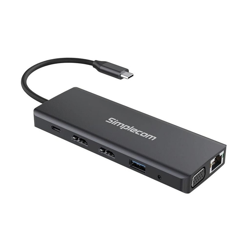 Simplecom CHN612 USB-C 12-in-1 Multiport Docking Station Dual HDMI +