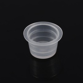 Pack of 100 Tattoo Ink Cups Transparent Plastic Colour Caps Cups Disposable Ink Cups Tattoo Accessories Small Tattoo Cups for Tattoo Ink Tattoo Machine (M)