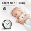 Analog Alarm Clock, 4 inch Super Silent Non Ticking Small