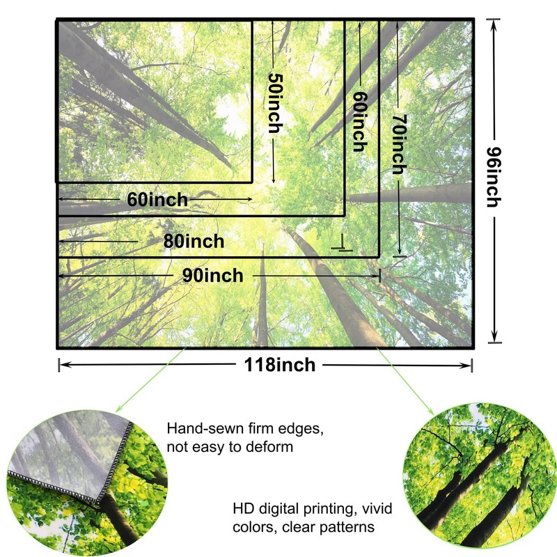Onivein Green Forest Tapestry Nature Tapestry Ceiling Tree Sunlight Landscape