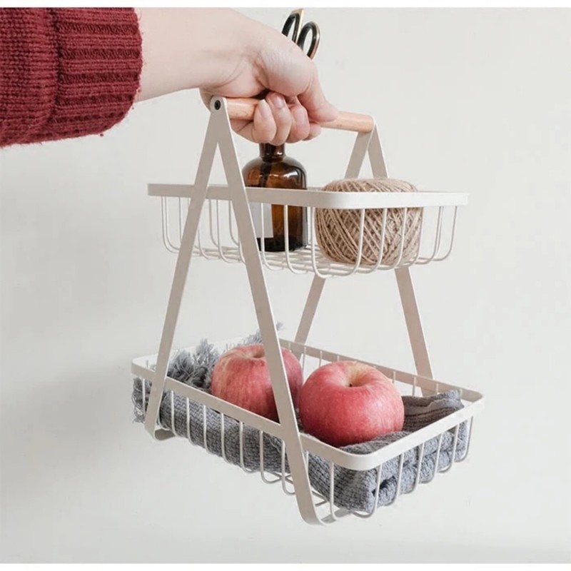 LANDTOM® 2 Tier Countertop Fruit Basket Bowl for Kitchen, Kitchen