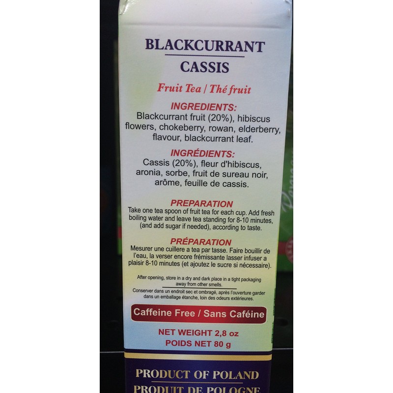 Black Currant Fruit Tea 80g (1 pack)