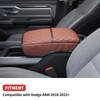 SQQP PU Leather Center Console Cover Armrest Cushion Fit for
