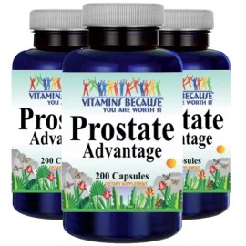 Vitamins Because Prostate Advantage Saw Palmetto/Pygeum/Nettle/Pumpkin/Ashwagandha/Zinc 3X200caps