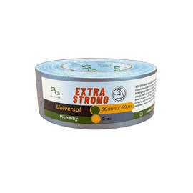 SOLIDGUARD Power Duct Tape Universal Fabric Tape - Silver Fabric Reinforced Ductape for Repairing, Attaching, Reinforcing or Sealing - 50 m x 50 mm (1)