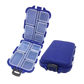 pont du monde Fishing Tackle Box Fishing Tackle Case Compact Set of 2 Small (Blue)