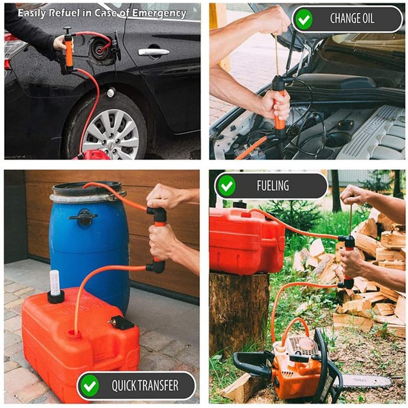Takelablaze Siphon Pump Multi-Use Siphon Fuel Transfer Pump Kit Portable