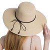 Koreshion Women Summer Wide Brim Straw Hat Beach Foldable Sun