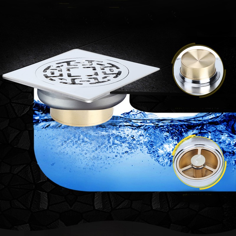Stainless Steel Chrome Plated Floor Drain Anti Odor Insect Resistant