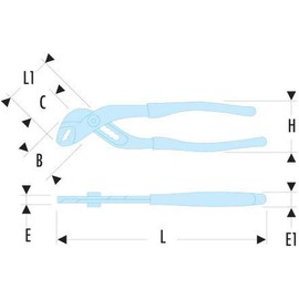 Facom 181 a.25g – Tongue-and-Groove Pliers Locking 250 mm