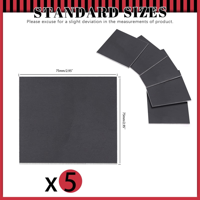 Hilitchi 5Pcs 11 Gauge 3x3 Inch Welding Plate, Mild Steel