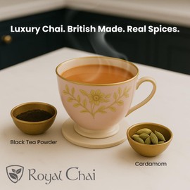 ‎Royal Chai | Karak Chai Sweetened | 10 Count Single Box | All Natural, No Preservatives | Premium Instant Tea | Made in the UK