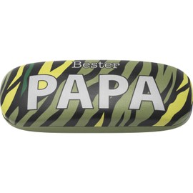 GRUSS & CO Glasses Case with Motif "Papa" | Hard Case 17.5 cm x 6 cm | Gift Dad, Birthday | 47967