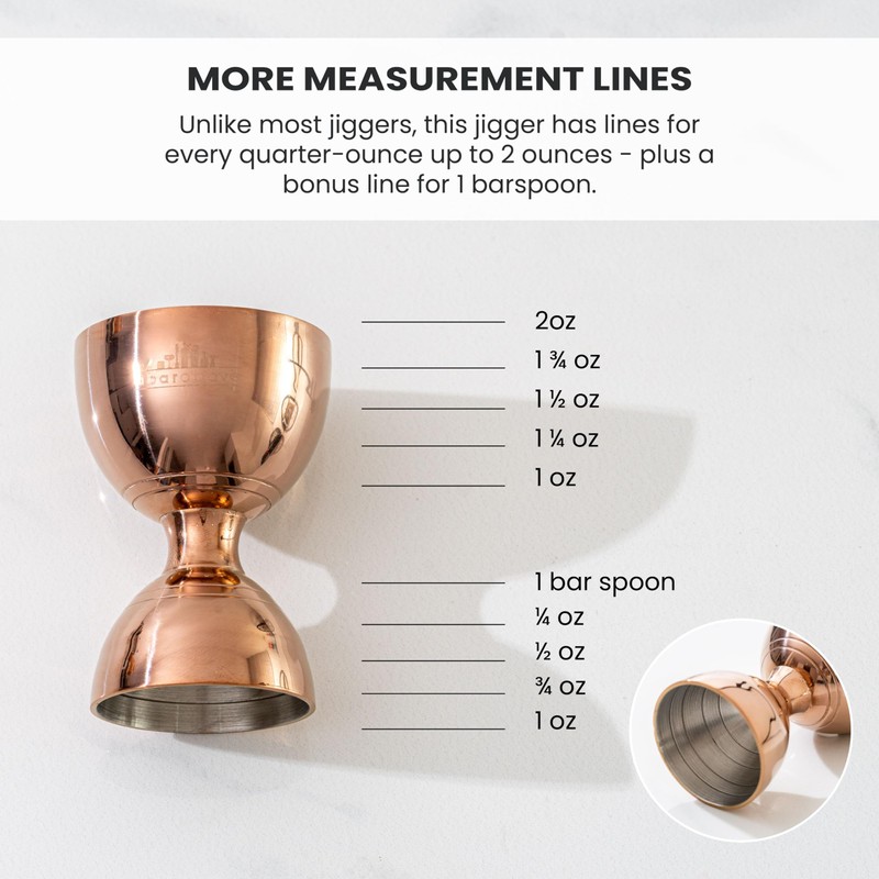 A Bar Above Premium Bell Jigger, 304 Stainless Steel Double