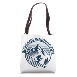 Spokane Washington Ski Resort Winter Skiing Tote Bag