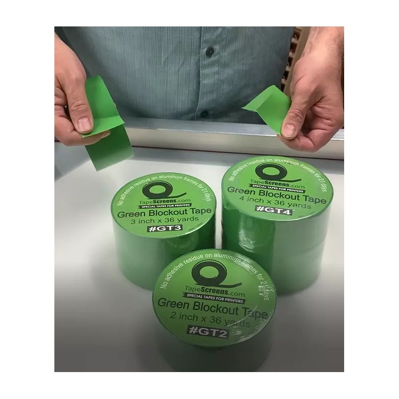 Performance Screen Supply Strong NO ADHESIVE RESIDUE Green Blockout Tape