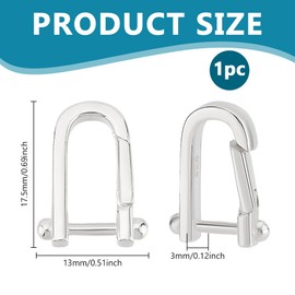 PH PandaHall 925 Sterling Silver Spring Gate Rings U-Shaped Metal Spring Ring Jewellery Spring Clasps Pendant Connector Rings Spring Close Clasp for DIY Necklaces Bracelet Jewellery Making