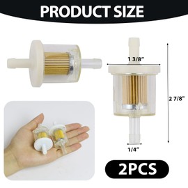 Replacement Fuel Filter Compatible with Briggs Stratton 691035, 40 Micron Diesel Petrol Inline Fuel Filter 1/4 Inch Heavy Duty Filtration